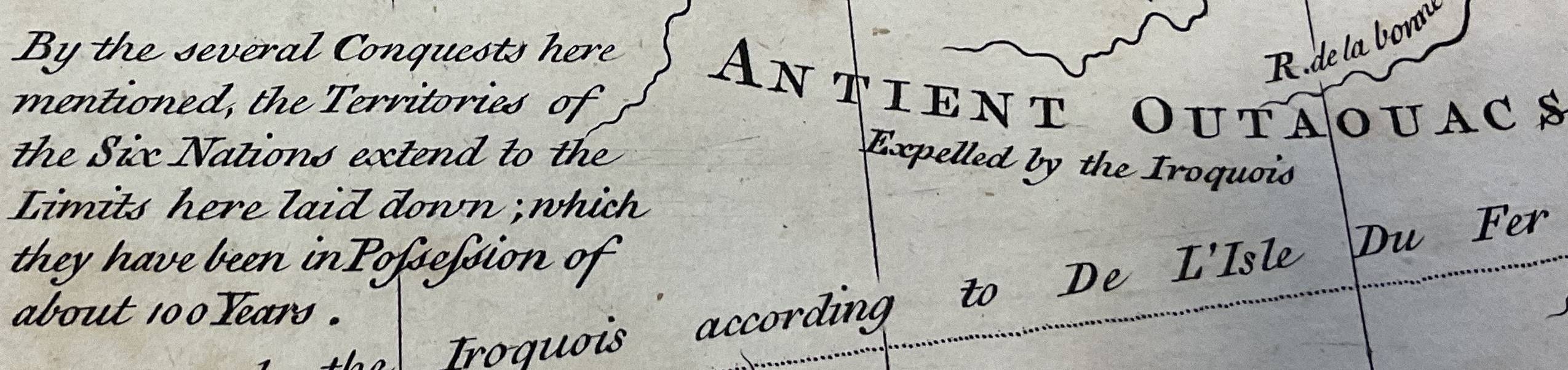 Detail from Mitchell map of 1755