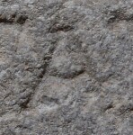 A close-up of an instance of allograph Α type3 inscribed on object ISic001136