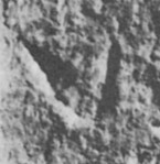 A close-up of an instance of allograph   inscribed on an object