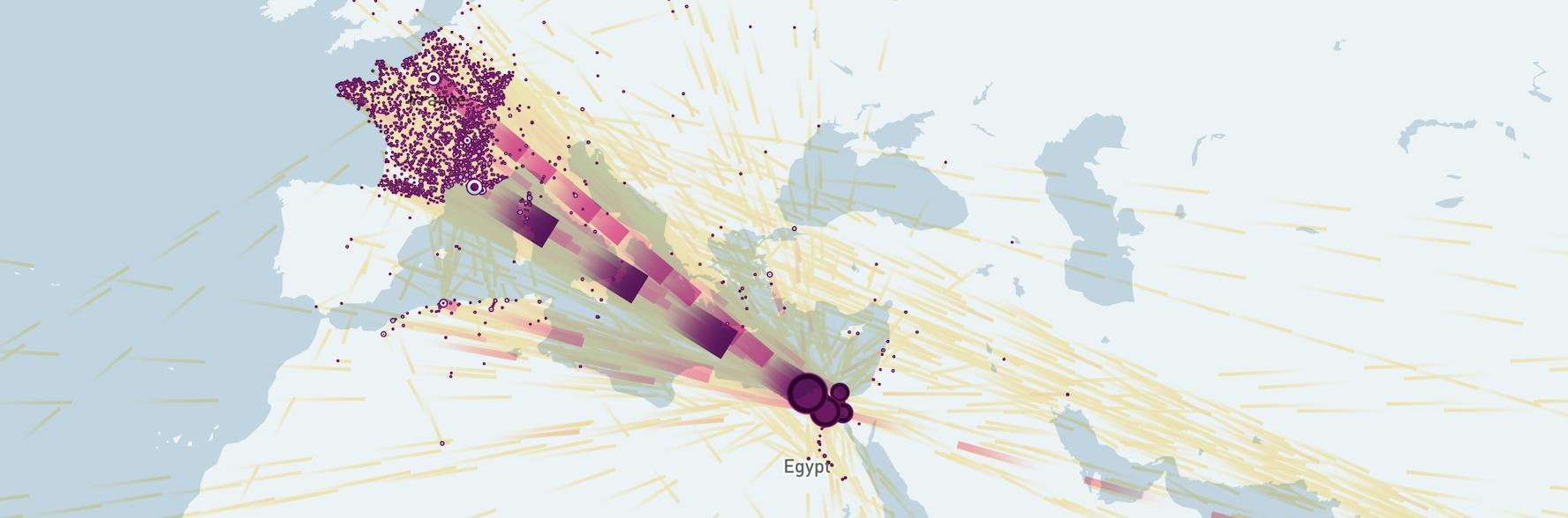 A geographic map showcasing cartographic graphical elements