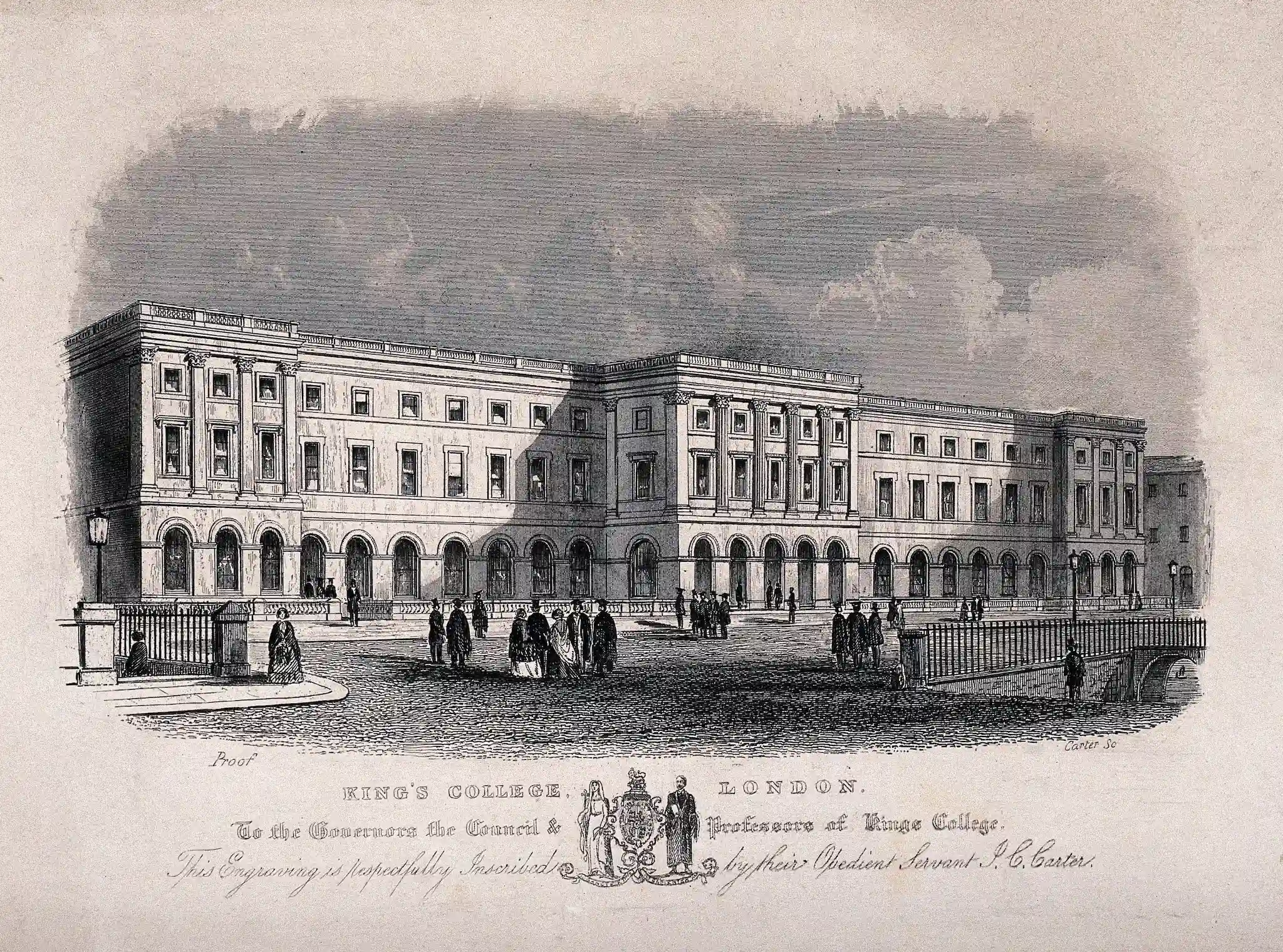 A drawing ot the King's College Strand building